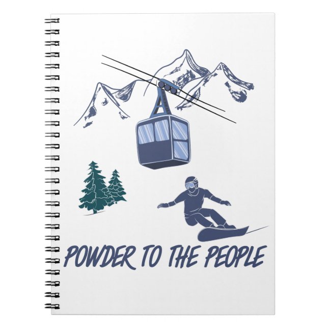 Snowboarder Power zum People Ski Resort Notizblock (Vorderseite)
