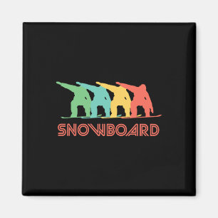 Snowboarder Retro Pop Ristorante La Lanchetta Magnet