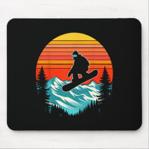 Snowboarder Retro Snowboard Extreme S Mousepad
