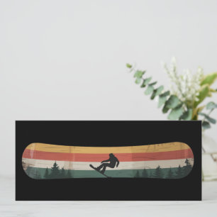 Snowboarder Retro-Wintersport-Geschenk Einladung