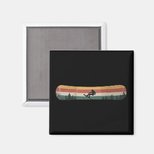 Snowboarder Retro-Wintersport-Geschenk Magnet