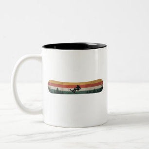 Snowboarder Retro-Wintersport-Geschenk Zweifarbige Tasse