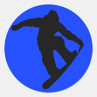 Snowboarder Runder Aufkleber