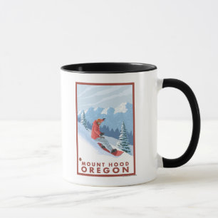 Snowboarder Scene - Mount Hood, Oregon Tasse