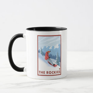 Snowboarder Scene - The Rockies Tasse