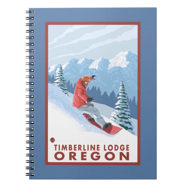Snowboarder Scene - Timberline Lodge, Oregon Notizblock (Vorderseite)