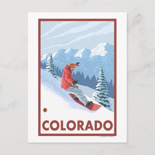 Snowboarder SceneColorado Postkarte (Vorderseite)