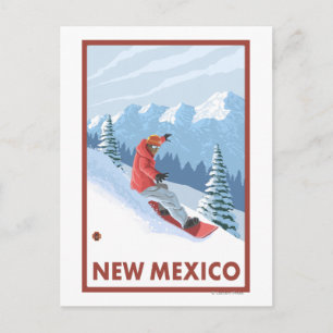 Snowboarder SceneNew Mexico Postkarte