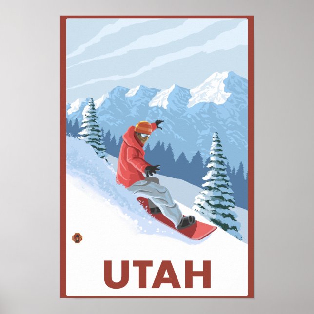 Snowboarder SceneUtah Poster (Vorne)