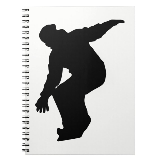 Snowboarder-Silhouette Notizblock (Vorderseite)
