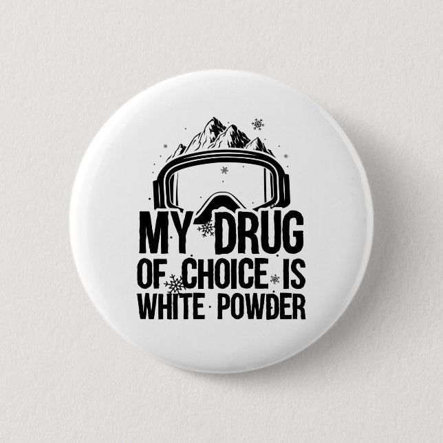 Snowboarder Ski | Schneesnowboard - Geschenke Button (Vorderseite)