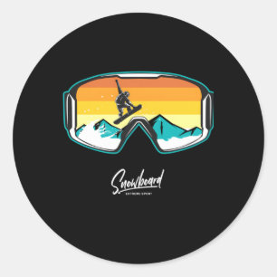 Snowboarder Snow Boarding Snowboarder Runder Aufkleber