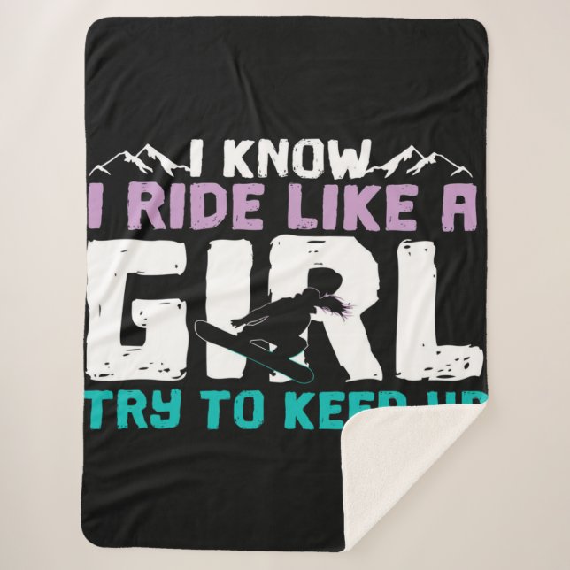 Snowboarder Snowboard Blanket Sherpadecke (Vorderseite)