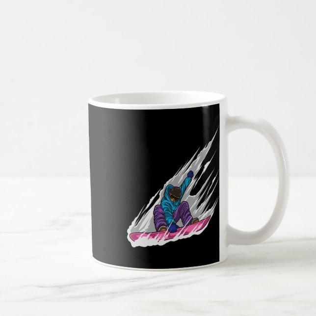 Snowboarder - Snowboard - Freestyle Snowboarder L Kaffeetasse (Rechts)