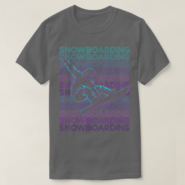 Snowboarder Snowboard Retro T-Shirt (Design vorne)