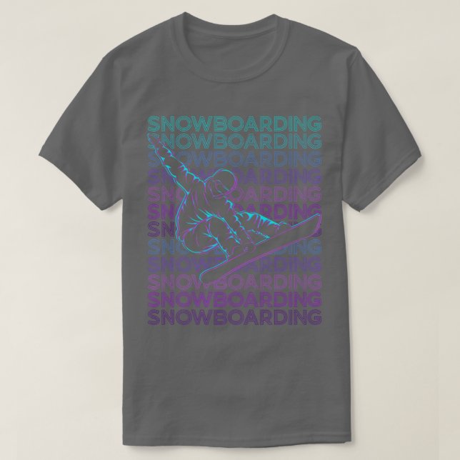 Snowboarder Snowboard Retro T-Shirt (Design vorne)