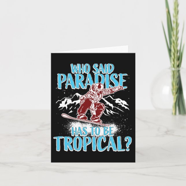 Snowboarder Snowboard Snowboarder Winter Funny Qu Karte (Vorderseite)
