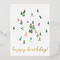 Snowboarder Snowboarden Illustration Geburtstag