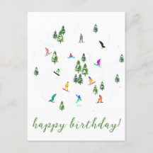 Snowboarder Snowboarden Illustration Geburtstag