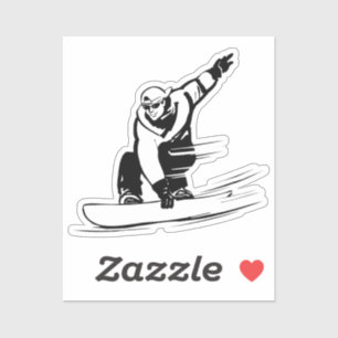Snowboarder Snowboarden Liebe Sport Fitness Aufkleber