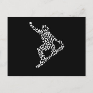 Snowboarder Snowboarden Snowboard Urlaub Postkarte