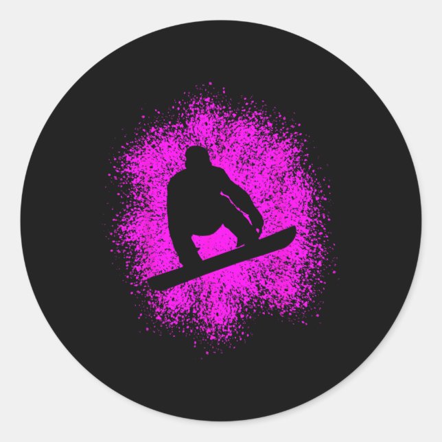 Snowboarder Snowboarder Frauen Männer Runder Aufkleber (Vorderseite)