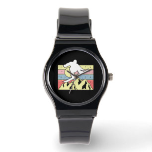 Snowboarder Snowboarder Snowboard Retro Armbanduhr