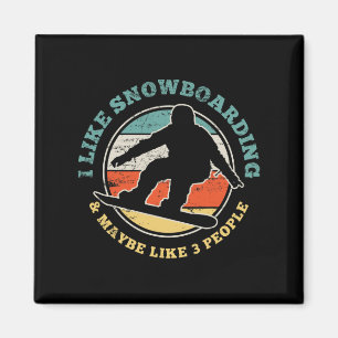 Snowboarder Snowboarder Vintages Geschenk Magnet