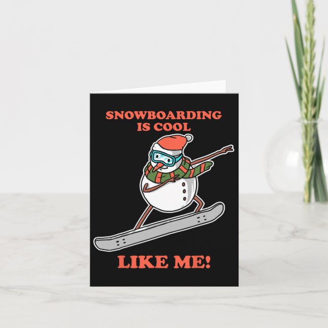Snowboarder Snowman Snowboard Snowboarden Karte (Vorderseite)