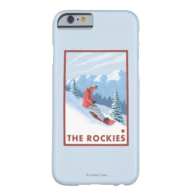 Snowboarder-Szene - die Rockies Case-Mate iPhone Hülle (Rückseite)