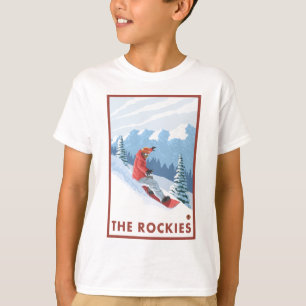 Snowboarder-Szene - die Rockies T-Shirt