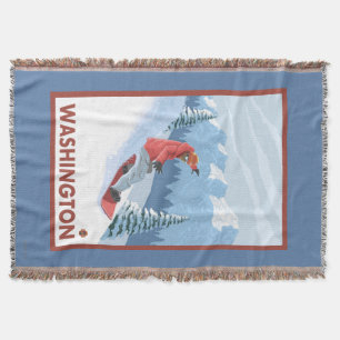 Snowboarder-Szene - Washington Decke