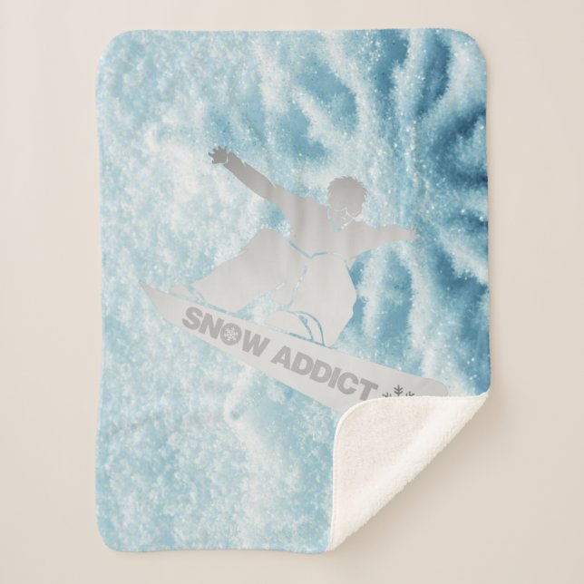 Snowboarder Throw Blanket Sherpadecke (Vorderseite)