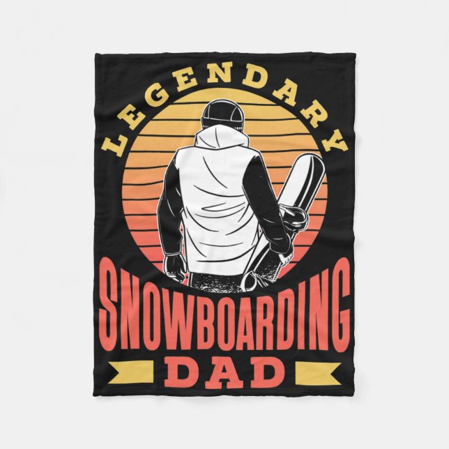 Snowboarder Vater Snowboarder Snowboard F Fleecedecke (Vorderseite)