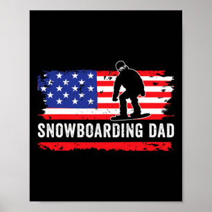 Snowboarder Vater Snowboarder Sportart Poster