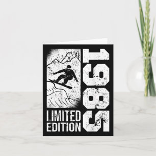 Snowboarder Vintag 1985 Geburtstag Snowboarden Sno Karte