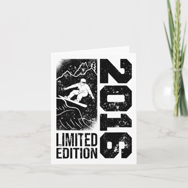 Snowboarder Vintag 2016 Geburtstag Snowboarden Sno Karte (Vorderseite)