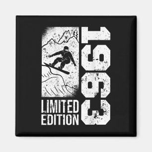 Snowboarder Vintage 1963 Geburtstag Snowboarding S Magnet