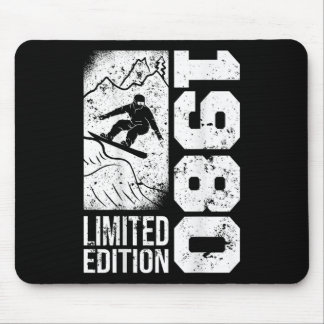 Snowboarder Vintage 1980 Geburtstag Snowboarding S Mousepad