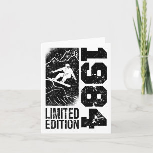 Snowboarder Vintage 1984 Geburtstag Snowboarding S Karte