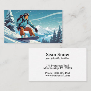 Snowboarder Visitenkarte