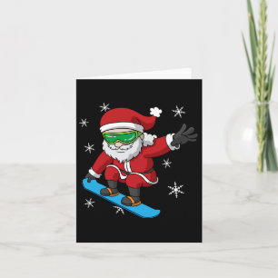 Snowboarder Weihnachten Weihnachten Weihnachtsmann Karte