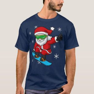 Snowboarder Weihnachten Weihnachten Weihnachtsmann T-Shirt
