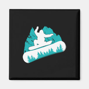 Snowboarder Winter Snowboard Vintag Snowboarden Magnet