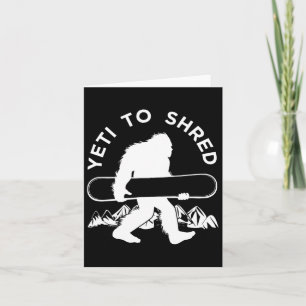 Snowboarder Yeti T Shirt Karte