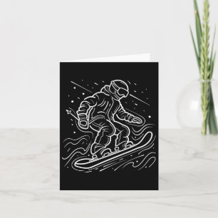Snowboarder Zeichne Snowboard-Unterricht Karte