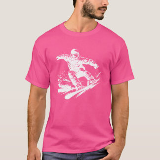 Snowboarder Zeichne Snowboarder-Piste T-Shirt