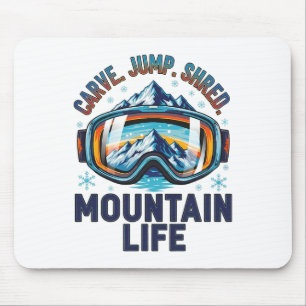 Snowboardfahren Cooler Snowboarder Bergab Freeride Mousepad