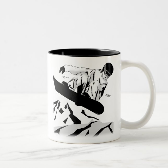 Snowboarding 5 zweifarbige tasse (Rechts)