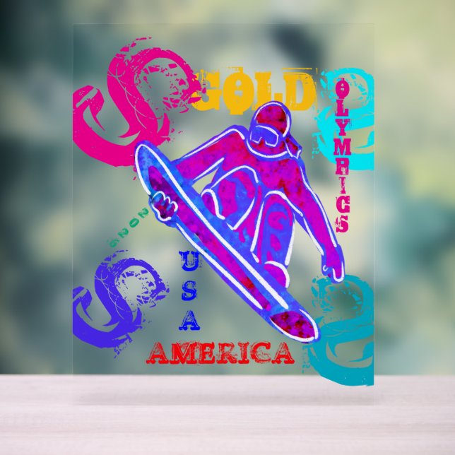 SNOWBOARDING  ACRYLSCHILD (Neutral)